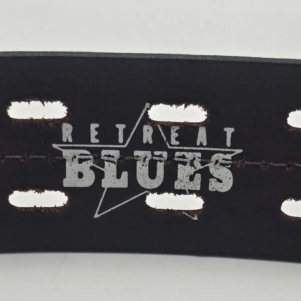 Men's Retreat Blues Genuine Leather Size 32 Belt